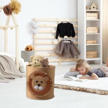 Daisy Home Çamaşır Sepeti Sevimli Aslan Oyuncak Sepeti Keçe Sepet Çocuk Odası Düzenleyici