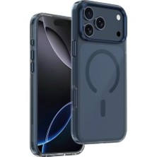 Daisy Home - 17 Pro Max ile Uyumlu Kılıf ile Uyumlu Arkası Mat Kaymaz Koruyucu Kapak - Lacivert