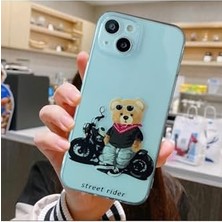 Daisy Home 15 Uyumlu Motorcu Desenli Şeffaf Silikon Telefon Kılıfı