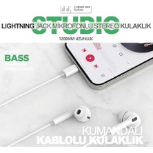 Daisy Home Silikonlu Mikrofonlu Kablolu Lightning Kulaklık – (Bluetooth Connect)