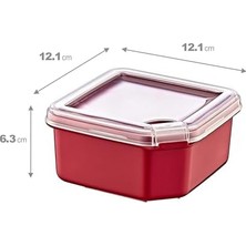 Daisy Home Smartware Q-Box Saklama Kabı 650 ml TRN-261 Carmen Kırmızı