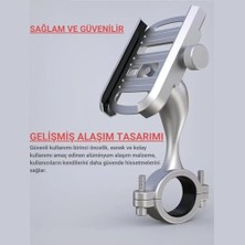 Daisy Home Alüminyum Gidon Sıkıştırmalı Motosiklet Telefon Tutucu Scooter Bisiklet Telefon Tutucu Sarsılmaz