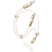 Daisy Home Bix 240W Usb-A ve Usb-C ve Lightning Çok Fonksiyonlu Askı Ipli Premium Örgü 1.5 Metre Yüksek Hızlı Şarj ve Veri Kablosu Pembe