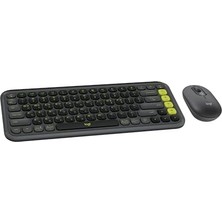 Daisy Home Pop Icon Combo Kablosuz Klavye ve Mouse Seti, Bluetooth, Konforlu Tasarım, Programlanabilir Tuşlar, Sessiz Tıklamalar, 3 Cihaza Kadar Easy-Switch, Türkçe Q Klavye, Siyah