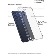 Daisy Home Kzy Iletişim Galaxy S23 Fe Kapak Kamera Korumalı Airbag Antishock Köşe Korumalı Şeffaf Silikon Kılıf