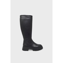 Castle Black Kadın Casual Deri Çizme Siyah CB25900-1