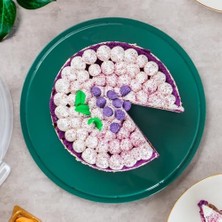 Daisy Home Porsima 1093 Koyu Yeşil Yuvarlak Kek Pasta Börek Saklama Kabı - Kilitli Kapaklı Taşıma Fanusu 25 cm