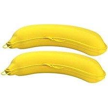 Daisy Home Eynel Muz Şeklinde Saklama Kabı, Çocuk Kahvaltı Beslenme Koyma Kutusu Öğrenci Okul Piknik Kamp Muzluk (1 Adet)