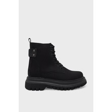 Kanuga Kadın Yüksek Taban Günlük Bot Siyah Süet SMS2796