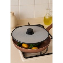 Daisy Home Yağ Sıçratmaz Tencere Tava Kapağı, Paslanmaz Çelik, Siyah ve Gümüş, 29 Cm, Yuvarlak, Üstten Tutmalı, Modern