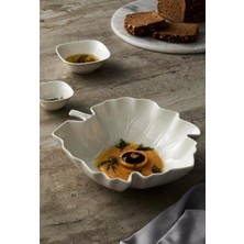 Daisy Home Be Original Pera 20 cm Leaf Kase | Premium Porselen | Yaprak Formlu Şık Sunum Kasesi | Doğal & Toksinsiz | Modern Sofralar Için