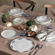 Daisy Home Taç Pierre Cardin Porselen Bohem Yemek Takımı Mavi 6 Kişilik