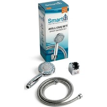Daisy Home Smartizi Modern Türk Tasarımı Duş Başlığı ve Spiralli Hortum Seti - Dolaşmaz, Esnek ve Ekonomik Banyo Seti