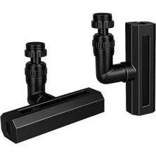 Daisy Home 360° Döner Başlıklı Musluk Ucu, 4 Fonksiyonlu Geniş Şelale Perlatör, Siyah Renk