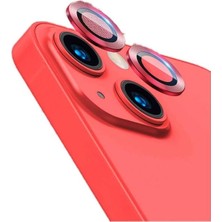Daisy Home 13 ile Uyumlu Kamera Lens Koruyucu Çerçeveli Koruyucu Cl-02 Kırmızı