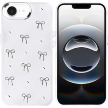 Daisy Home 16E ile Uyumlu Kılıf Kabartmalı Kelebek-Kiraz-Çiçek Dizayn Şeffaf Kutup Kapak Fiyonk