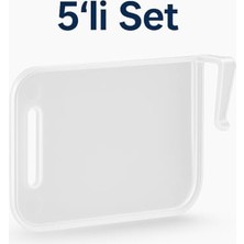 Daisy Home Çok Amaçlı Buzdolabı Raf Ayırıcı 5’li Set, Şeffaf Plastik Düzenleyici Aparat, Içecek ve Sos Şişesi Organizer