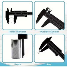 Daisy Home Kumpas 0–150 mm Çift Ölçekli Ölçüm Aleti | Hassas Plastik Vernier Caliper | Atölye, Hobi ve Teknik Kullanımlar Için Dayanıklı Ölçüm Aracı