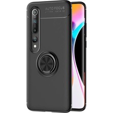 Daisy Home Mi 10 Için Kılıf Kickstand Ring Holder Siyah [mi 10 ile Uyumlu Kılıf - Siyah]
