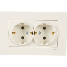 Daisy Home Krem Ikili Priz Topraklı A.opp