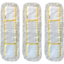 PremiumPort Yedek Nemli Mop Seti 60 Cm, Pratik ve Temizliğe Uygun 3'lü Paket