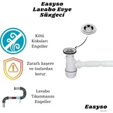 Daisy Home Paslanmaz Çelik Mutfak Filtre Lavabo Süzgeci Küvet Tıkacı 2 Adet Evye EASYSO4030