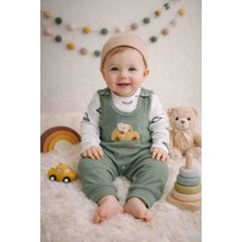 Uçurtma Baby Kids Nafitto Araba Desenli Erkek Bebek Tulum Takımı