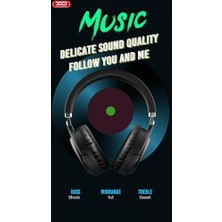 Daisy Home Xo Kulak Üstü Kablosuz Bluetooth Kulaklık,, Gürültü Azaltma, 40 mm Sürücülü – 20 hz–20 khz Frekans – 250 MAH Batarya ile 4 Saat Müzik & Çağrı – Aux, Tf Kart & Radyo Destekli, BE18, Siyah