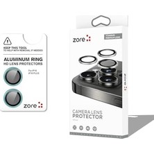 Daisy Home Zore Ile Uyumlu 16 16 Plus Cl-12 Premium Safir Parmak Izi Bırakmayan Anti-Reflective Kamera Lens Koruyucu Açık Yeşil