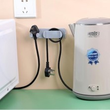 Daisy Home Kendinden Yapışkanlı Duvar Tipi Telefon Şarj Standı Kablo Düzenleyici Çok Amaçlı Mini Telefon Standı (Gri)