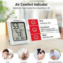 Daisy Home TP50 Dijital Termo-Higrometre, Iç Mekan Termometresi, Higrometre, Sıcaklık ve Nem Ölçer, Oda Iklimi Kontrolü, Oda Havası Kontrolü, Klima Monitörü Için