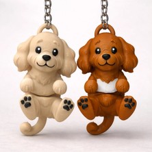 Brand House Cocker V1 Köpek Anahtarlık 3D Flexi Çok Renkli Sevimli Çanta Süsü Bag Charm Hediyelik