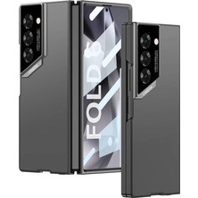 Daisy Home Galaxy Z Fold 6 Kılıf Ultra Ince Kamera Korumalı Sert Rubber 3. Seri Procase Kapak-Siyah