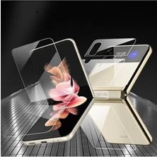 Daisy Home - Galaxy Z Flip 3 Ön Arka Fullbody 360 Ön Arka Tam Kaplar Şeffaf Hidrojel Cam Ekran Kasa Koruyucu Film