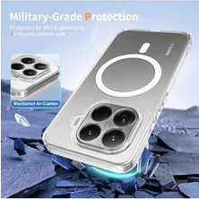 Daisy Home - Mi 15T Pro ile Uyumlu Kılıf Kamera Korumalı Magsafe ile Uyumlu Şarj Özellikli Şeffaf Silikon Kapak - London - Şeffaf
