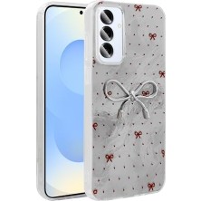 Daisy Home Galaxy A16 ile Uyumlu Kılıf Kamera Korumalı Fiyonk Kalp Figürlü Ponti Kapak Açık Mavi