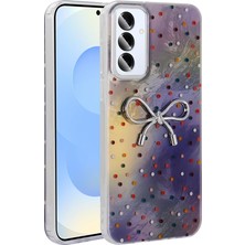 Daisy Home Galaxy S24 Fe ile Uyumlu Kılıf Kamera Korumalı Fiyonk Kalp Figürlü Ponti Kapak Lila