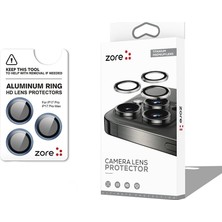 Daisy Home Psr Aksesuar Serisi Cl-12 Premium Safir Kamera Lens Koruyucu - Anti-Reflective & Parmak Izi Bırakmayan | Kolay Takılan Tam Koruma Filmi (Lacivert, 17 Pro)