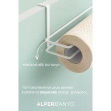 Daisy Home Alper Banyo Beyaz Modern Dolap Kapağı ve Raf Altı Kağıt Havluluk Mutfak Organizeri | Delmeden, Kolay Montaj