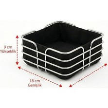 Daisy Home Orret Home Çıkarılabilir Astarlı Krom Metal Kare Ekmek Sepeti Peçetelik – Dekoratif Ekmeklik Sepet, Masa Üstü Peçetelik, Mutfak ve Kahvaltı Masası Sunum Sepeti, Modern Gümüş Krom Tasarım