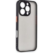 Daisy Home Ggm Giyim & Aksesuar ile Uyumlu Arka Kısmı Mat Şeffaf Yapıya Sahip Kenarları Silikon Tpu Malzemeden Üretilmiş Renkli Tuşlara Sahip Kamera Korumalı Transparan Kılıf (16 Pro Max Siyah)