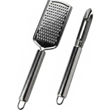 Daisy Home Metal Rende ve Soyacak Seti, 2 Parça, Paslanmaz Çelik Mutfak Aletleri, Sebze Soyucu ve Rende