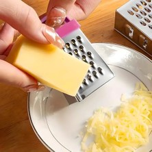 Daisy Home Mini Rende, Paslanmaz Çelik Çok Amaçlı Mutfak Rendesi, Peynir ve Sarımsak Doğrayıcı, Mor