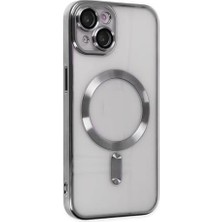 Daisy Home Undeplus 14 Plus Için ile Uyumlu Kılıf Kamera Lensli Korumalı Şeffaf Silikon Kapak Koyu Gri