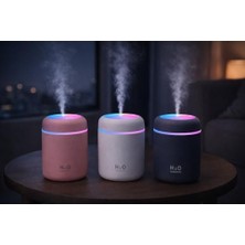 Daisy Home Mini Hava Nemlendirici 300ML Rgb Işıklı Type-C Buhar Makinesi Sessiz Ortam Nemlendirici Aroma Difüzörü Pembe