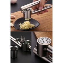 Daisy Home Sarımsak Ezici, Paslanmaz Çelik Sarımsak Presi, Sarımsak Kesici, Sarımsak Ezici, Sağlam Paslanmaz Çelik Saplı, Pratik Bir Mutfak Yardımcısı ve Mutfak Aleti, 15,8 x 5 cm