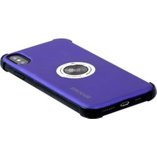 Daisy Home x Xs Mat Halka Standlı Kılıf Ring Holder Parmak Tutuculu Darbe Emici Tpu Koruyucu Kapak Mor