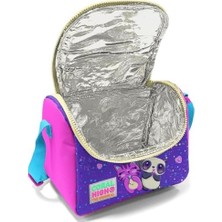 Daisy Home Coral High Pembe Mor Anime Baskılı Kız Çocuk Yalıtımlı Beslenme Çantası