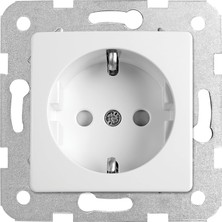 Daisy Home /rollina Beyaz Topraklı Priz Çarpma Karşıtı Mekanizma ve Kapak