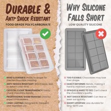 Daisy Home Dubai Çikolatası Için Kalıp, Sert Çikolata Kalıbı, Polikarbon Çikolata Kalıbı, Kırılmaz ve Esnemez 1:1 Gerçeklikte Dubai Çikolatası Elde Edin